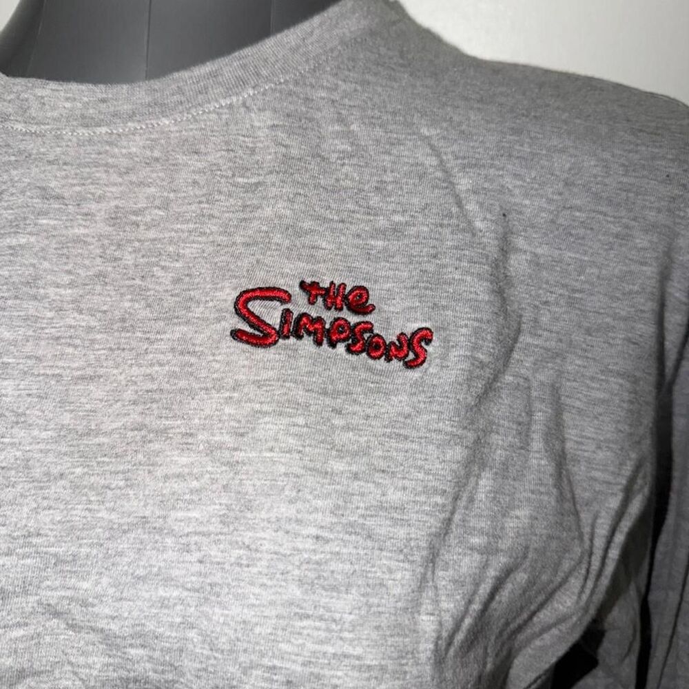 The Simpsons Embroidered Women's Grey Shirt